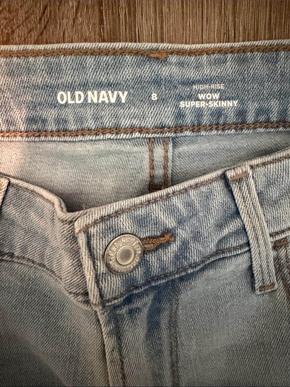 Old Navy Light Blue High-Rise Super-Skinny Jeans